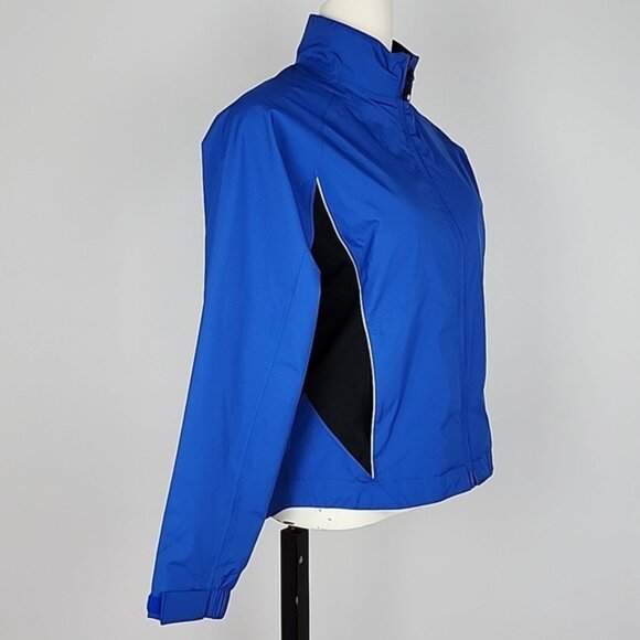 DryJoy's by FootJoy Womens Blue Wind Water Resistant Zip Up Jacket Lined Size XS - Picture 3 of 15